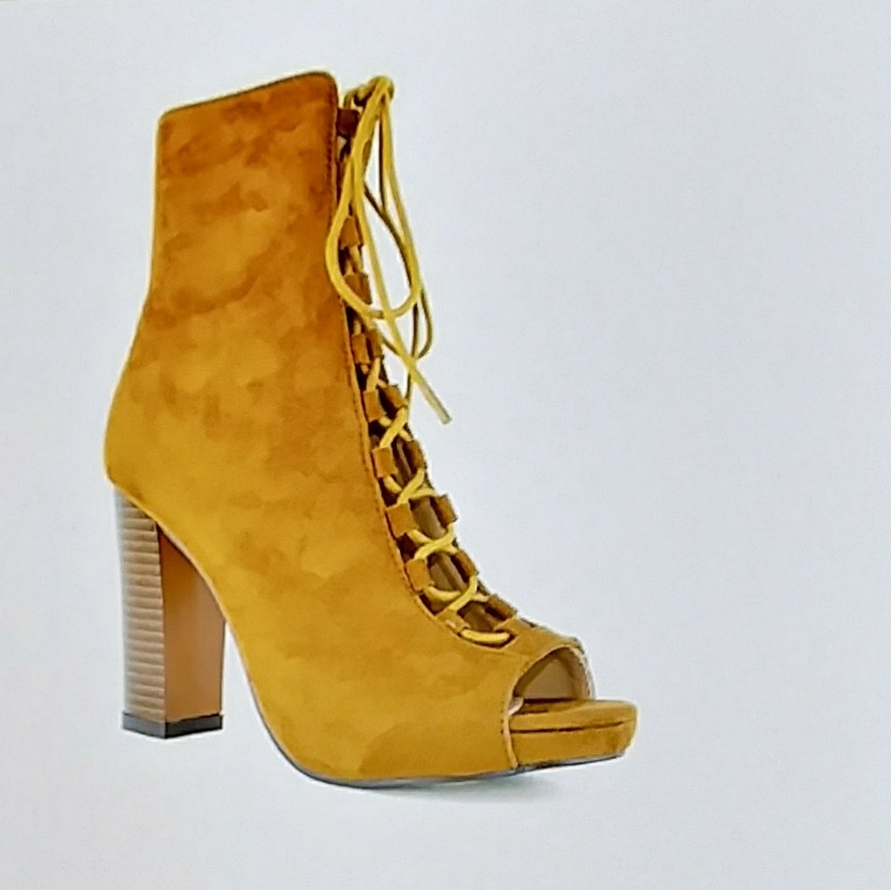 Chase & Chloe Lace-Up Booties